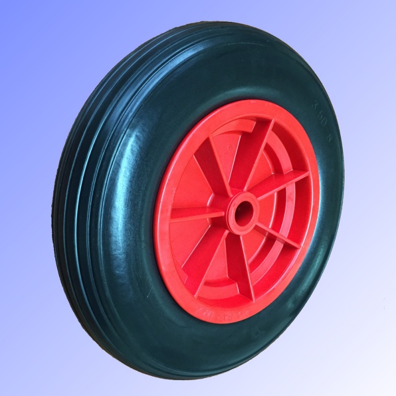 Puncture Proof Wheel 370mm OD w/Black Polypropylene Hub 1'' ID